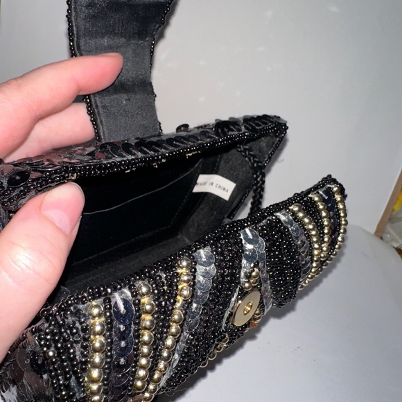 Vintage Art Deco Style Beaded Sequin Crossbody Bag – Elegant Evening Purse - Picture 3 of 5